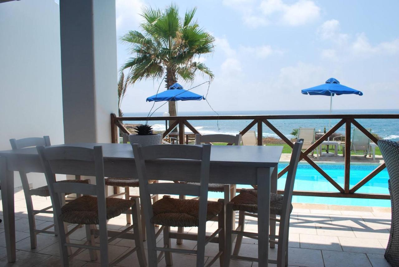 Sea Front Villa, Heated Private Pool, Amazing Location Paphos 323 Kissonerga Exterior foto