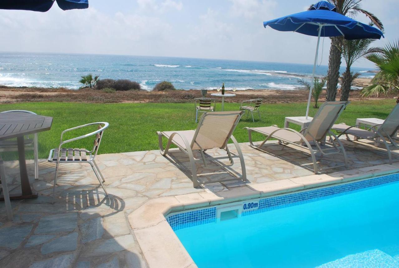 Sea Front Villa, Heated Private Pool, Amazing Location Paphos 323 Kissonerga Exterior foto