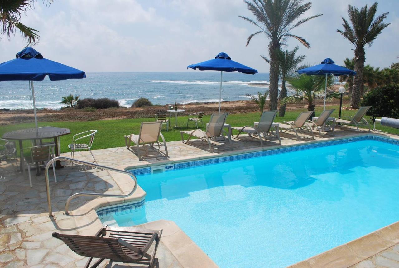 Sea Front Villa, Heated Private Pool, Amazing Location Paphos 323 Kissonerga Exterior foto