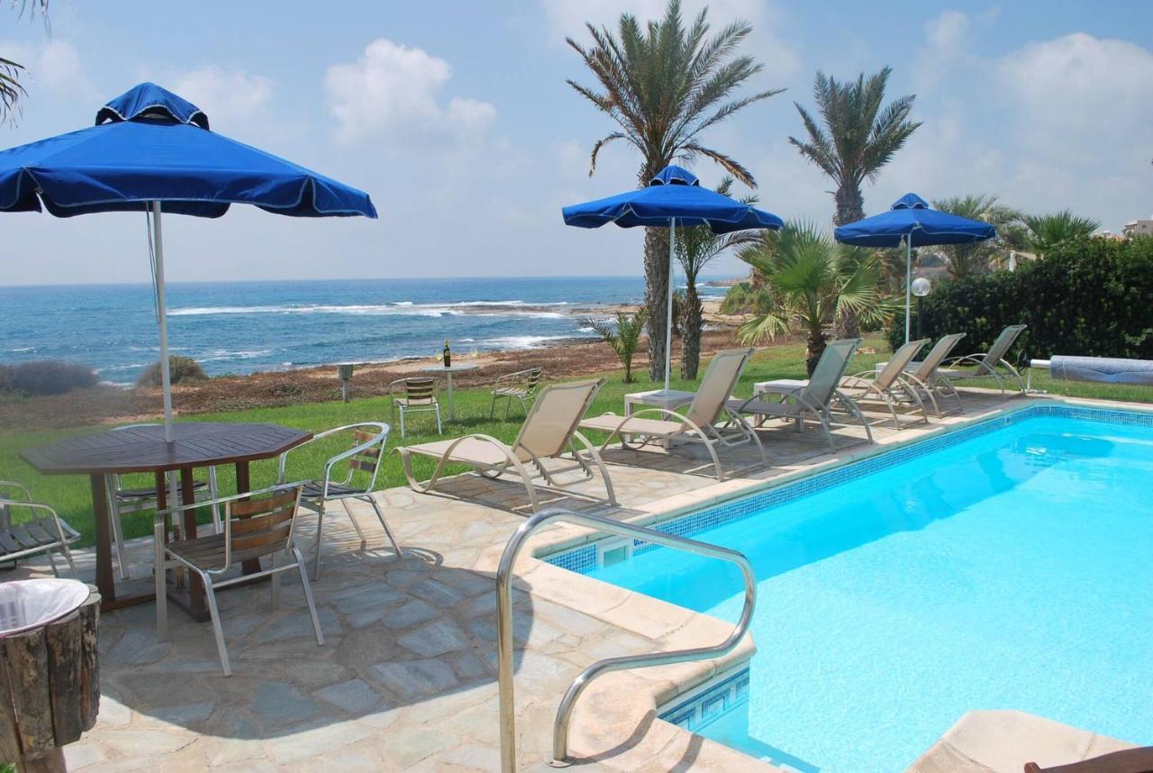 Sea Front Villa, Heated Private Pool, Amazing Location Paphos 323 Kissonerga Exterior foto