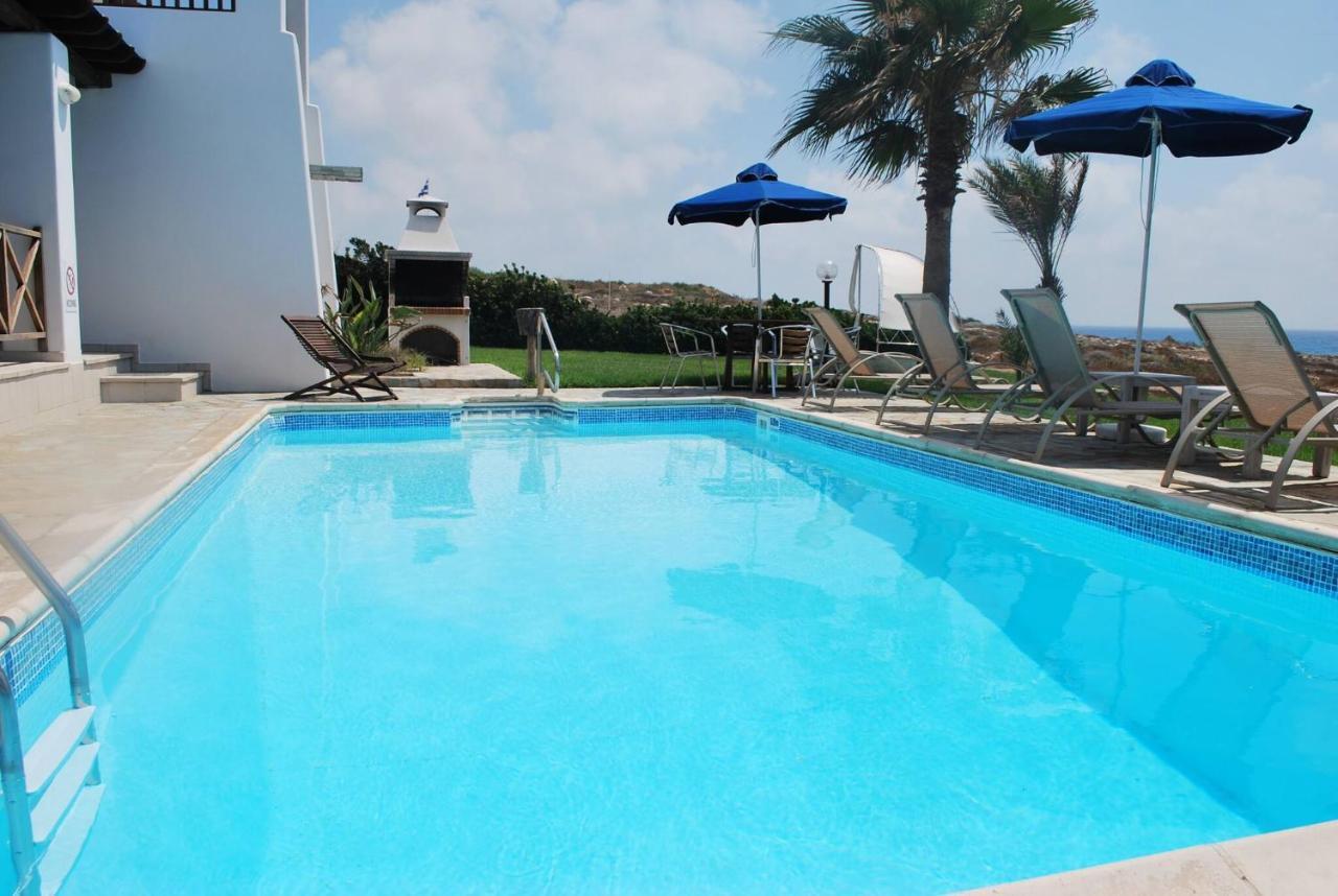 Sea Front Villa, Heated Private Pool, Amazing Location Paphos 323 Kissonerga Exterior foto
