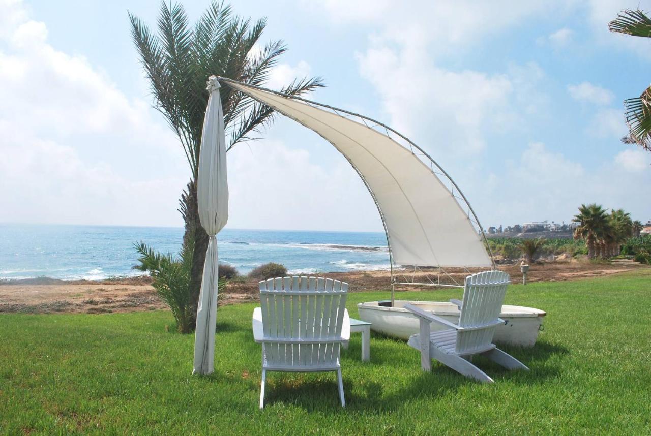 Sea Front Villa, Heated Private Pool, Amazing Location Paphos 323 Kissonerga Exterior foto